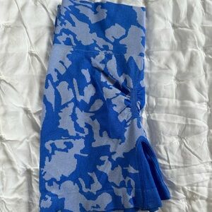 Blue and Gray Patterned Shorts